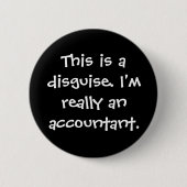 Accountant Costume Ronde Button 5,7 Cm (Voorkant)