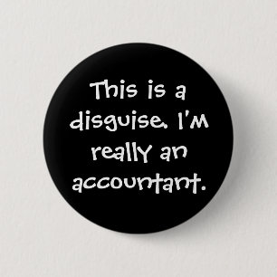 Accountant Costume Ronde Button 5,7 Cm