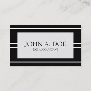 Accountant CPA Accounting Bookkeeper PlatinumBlack Visitekaartje