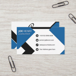 Accountant CPA Blauw en Wit Visitekaartje
