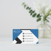 Accountant CPA Blauw en Wit Visitekaartje (Staand voorkant)