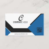 Accountant CPA Blauw en Wit Visitekaartje (Achterkant)