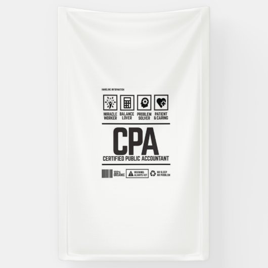 accountant-CPA-certificering Spandoek (Verticaal)