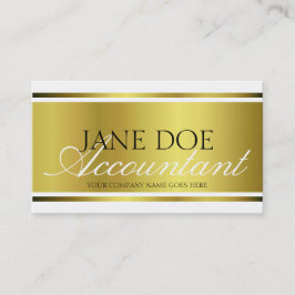 Accountant CPA Gold Metallic Script Visitekaartje
