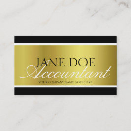 Accountant CPA Gold Metallic Script Visitekaartje