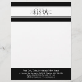 Accountant CPA Letterhead Matches BusinessCard Briefhoofd Ontwerp