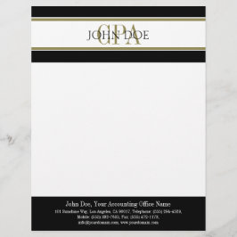 Accountant CPA Letterhead Matching Visitekaartje Briefhoofd