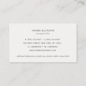 Accountant CPA Professional Eenvoudig Klassiek Visitekaartje (Achterkant)