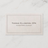 Accountant CPA Professional Eenvoudig Klassiek Visitekaartje (Voorkant)