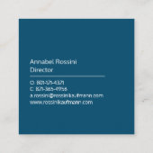 Accountant CPA Professional Square Visitekaartje (Achterkant)