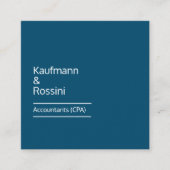 Accountant CPA Professional Square Visitekaartje (Voorkant)