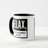 Accountant CPA Relax Ik heb daar een spreadsheet v Mok (Voorkant links)