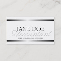 Accountant CPA Silver Metallic Script