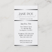 Accountant CPA Silver Metallic Script Visitekaartje (Achterkant)