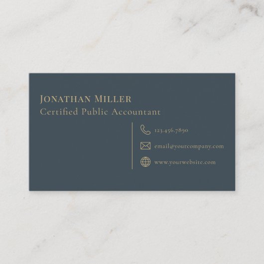 Accountant CPA Simple Modern Visitekaartje (Voorkant)