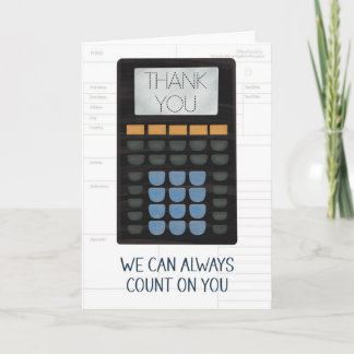 Accountant CPA Tax Bookkeeper Hartelijk dank Bedankkaart