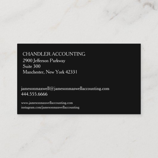 Accountant CPA Visitekaartje (Achterkant)