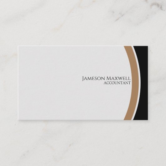 Accountant CPA Zwart en Goud Visitekaartje (Voorkant)