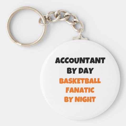 Accountant: dag Basketball Fantair naar nacht Sleutelhanger (Voorkant)