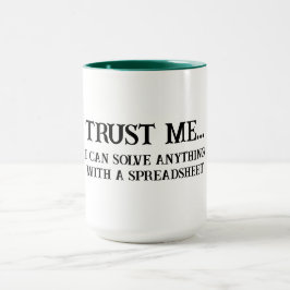 Accountant Data Nerd Ik kan alles oplossen Koffie Mok