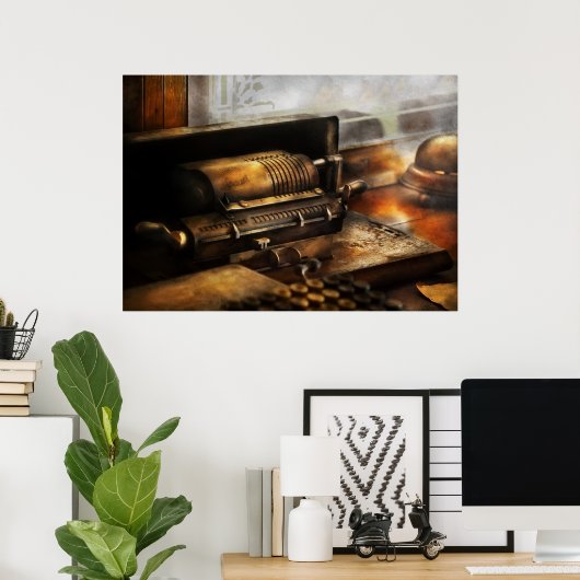 Accountant - de Toevoegingsmachine Poster (Thuiskantoor)