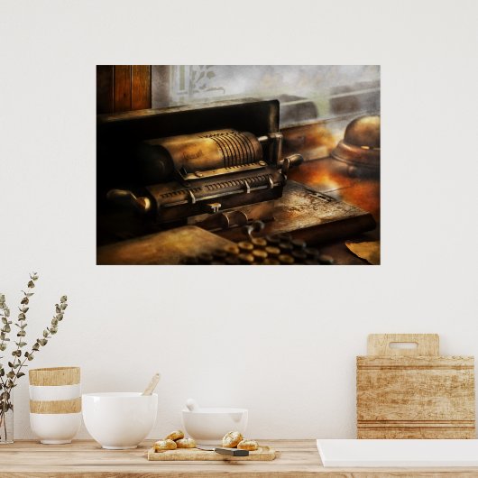 Accountant - de Toevoegingsmachine Poster (Keuken)