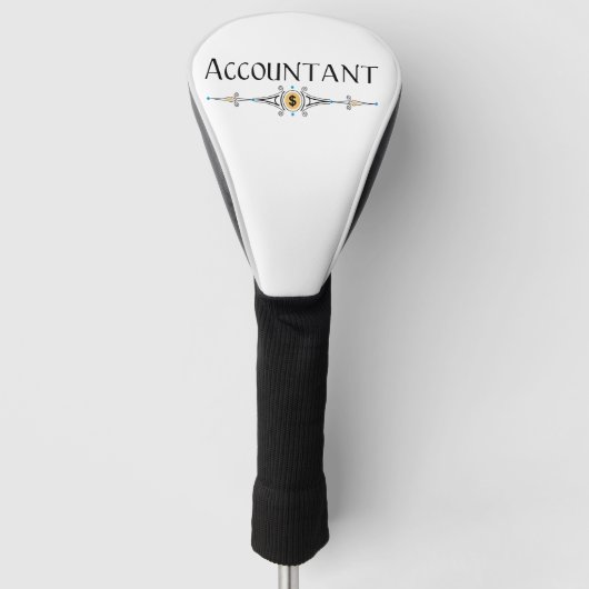 Accountant decoratieve lijn golfheadcover (Voorkant)