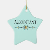Accountant decoratieve lijn keramisch ornament (Rechts)