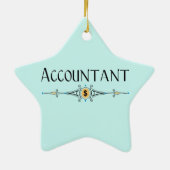 Accountant decoratieve lijn keramisch ornament (Achterkant)