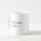 Accountant decoratieve lijn koffiemok (Voorkant links)