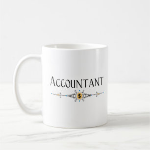 Accountant decoratieve lijn koffiemok