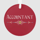 Accountant decoratieve lijn ornament (achterkant)
