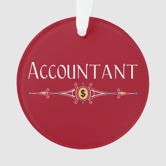 Accountant decoratieve lijn ornament (voorkant)