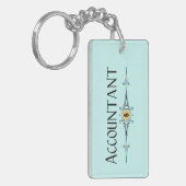 Accountant decoratieve lijn sleutelhanger (Voorkant Links)