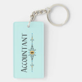 Accountant decoratieve lijn sleutelhanger (achterkant)