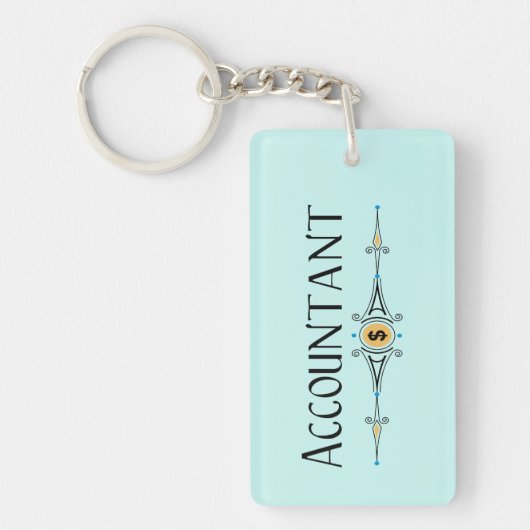 Accountant decoratieve lijn sleutelhanger (Voorkant)