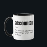 Accountant Definitie Funny Finance Work Gezegde Mok<br><div class="desc">Boekhouders hebben een grappig gezegde.</div>