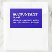 Accountant Definitie: Het Gevoel Van Uw Zwakte Rechthoekige Sticker (Tas)