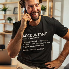 Accountant Definition Funny Accounting betekenend T-shirt