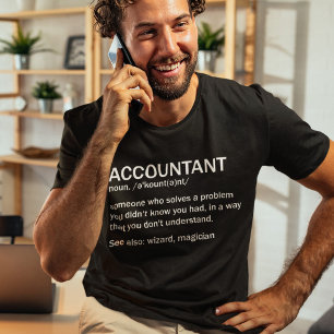 Accountant Definition Funny Accounting betekenend T-shirt