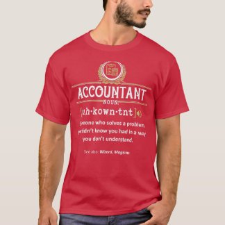 Accountant Definition Funny Dictionary Betekenis T-shirt