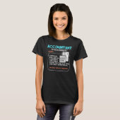 Accountant Definition Office Humor Accounting T-shirt (Voorkant volledig)