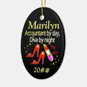 ACCOUNTANT DIVA GEPERSONALISEERD ORNAMENT (Links)