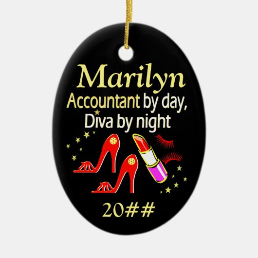 ACCOUNTANT DIVA GEPERSONALISEERD ORNAMENT (Voorkant)