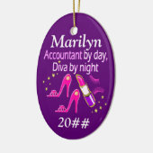 ACCOUNTANT DIVA GEPERSONALISEERD ORNAMENT (Links)