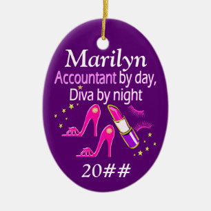 ACCOUNTANT DIVA GEPERSONALISEERD ORNAMENT