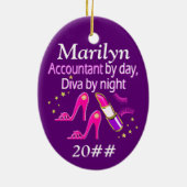 ACCOUNTANT DIVA GEPERSONALISEERD ORNAMENT (Achterkant)