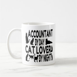Accountant door Dag Kat Lover door Nacht Mok
