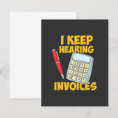 Accountant: Doorlopende hoorfacturen Bedankkaart (Voorkant / Achterkant)