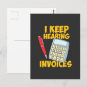 Accountant: Doorlopende hoorfacturen Briefkaart (Voorkant / Achterkant)